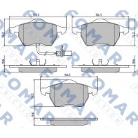 FO 907181 FOMAR Friction КомплеК т гальмівних колодок, дискове гальмо