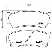 P 30 037 BREMBO Комплект гальмівних колодок дисковий гальм