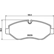 MDB2907 MINTEX КомплеК т гальмівних колодок, дискове гальмо