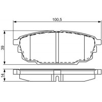 0 986 495 320 BOSCH Комплект гальмівних колодок, дискове гальмо