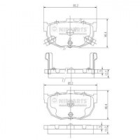 J3610505 NIPPARTS Комплект гальмівних колодок дисковий гальм