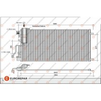 1618100380 EUROREPAR Конденсатор кондиціонера