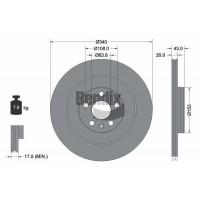 BDS1594 BENDIX Braking Гальмівний диск