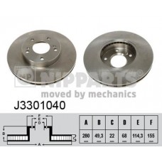 J3301040 NIPPARTS Гальмівний диск