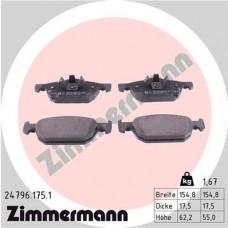 24796.175.1 ZIMMERMANN Комплект гальмівних колодок дисковий гальм