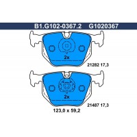 B1.G102-0367.2 GALFER Комплект гальмівних колодок дисковий гальм