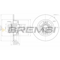 CD7571S BREMSI Гальмівний диск