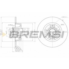 CD7571S BREMSI Гальмівний диск