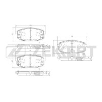BS-1707 ZEKKERT КомплеК т гальмівних колодок, дискове гальмо