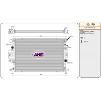 110.179 AHE Радіатор охолодження двигуна