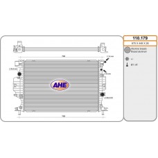 110.179 AHE Радіатор охолодження двигуна