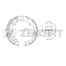 BK-4313 ZEKKERT Комплект гальмівних колодок
