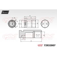 72932007 MAXTECH Поршень корпус скоби гальма