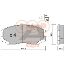 704-03097P IAP QUALITY PARTS Комплект гальмівних колодок дисковий гальм