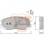 704-03097P IAP QUALITY PARTS Комплект гальмівних колодок дисковий гальм
