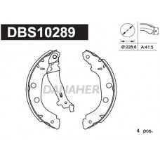DBS10289 DANAHER Комплект гальмівних колодок