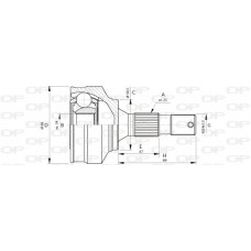 CVJ5690.10 OPEN PARTS Шарнирный комплект, Привідний вал