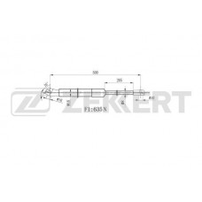 GF-1568 ZEKKERT Газова пружина кришка багажника