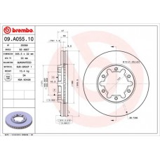 09.A055.10 BREMBO Гальмівний диск