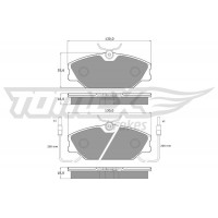 TX 10-77 TOMEX Brakes Комплект гальмівних колодок дисковий гальм