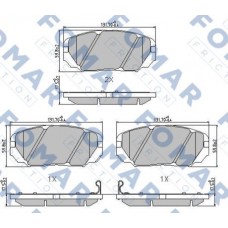 FO 899481 FOMAR Friction Комплект гальмівних колодок дисковий гальм