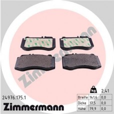 24976.175.1 ZIMMERMANN Комплект гальмівних колодок дисковий гальм