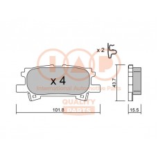 704-17133P IAP QUALITY PARTS Комплект гальмівних колодок дисковий гальм