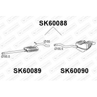 SK60088 VENEPORTE Глушник вихлопних газів кінцевий