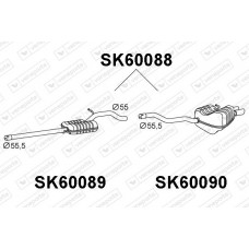 SK60088 VENEPORTE Глушник вихлопних газів кінцевий