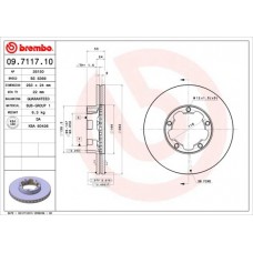 09.7117.10 BREMBO Гальмівний диск