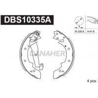 DBS10335A DANAHER Комплект гальмівних колодок