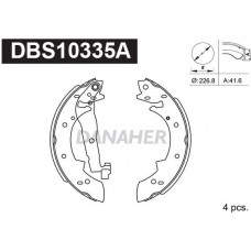 DBS10335A DANAHER Комплект гальмівних колодок