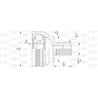 CVJ5538.10 OPEN PARTS Шарнирный комплект, Привідний вал