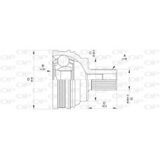 CVJ5538.10 OPEN PARTS Шарнирный комплект, Привідний вал