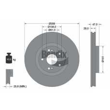 BDS1298HC BENDIX Braking Гальмівний диск