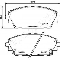 PA-3002AF JAPANPARTS КомплеК т гальмівних колодок, дискове гальмо