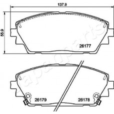 PA-3002AF JAPANPARTS КомплеК т гальмівних колодок, дискове гальмо