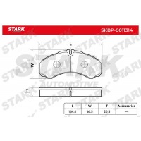 SKBP-0011314 Stark Комплект гальмівних колодок дисковий гальм