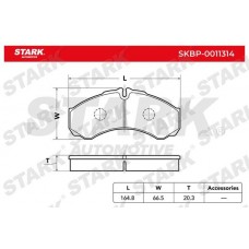 SKBP-0011314 Stark Комплект гальмівних колодок дисковий гальм