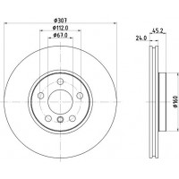 8DD 355 125-351 HELLA PAGID Гальмівний диск