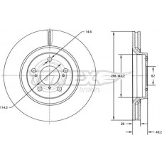 TX 72-64 TOMEX Brakes Гальмівний диск
