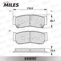 E410157 MILES Комплект гальмівних колодок дисковий гальм