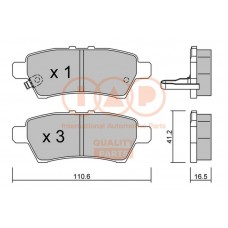 704-13046P IAP QUALITY PARTS Комплект гальмівних колодок дисковий гальм