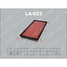 LA-823 LYNXauto Повітряний фільтр