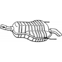 185-489 BOSAL Глушник вихлопних газів кінцевий