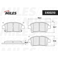 E400210 MILES Комплект гальмівних колодок дисковий гальм