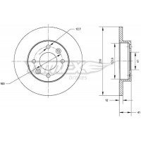 TX 70-36 TOMEX Brakes Гальмівний диск
