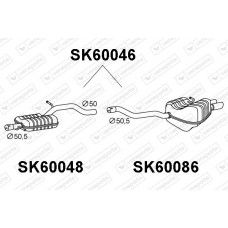 SK60046 VENEPORTE Глушник вихлопних газів кінцевий