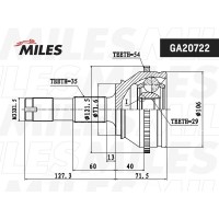 GA20722 MILES Шарнир, Привідний вал