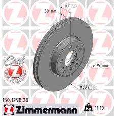 150.1298.20 ZIMMERMANN Гальмівний диск